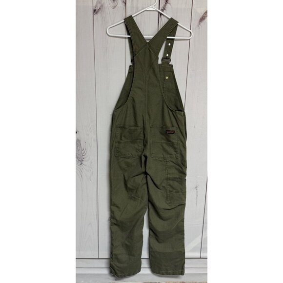 Patagonia W’s All Seasons Hemp Canvas Bib Overalls Small Green EUC - Picture 4 of 14